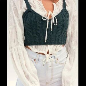 Free People Sunkeeper Cami Sweater Crop Top Size XS